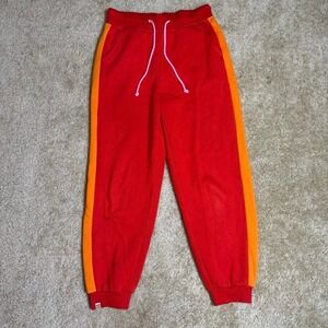 LEGO x Target Jogger Sweatpants Womens Small Red Orange Side Stripe Lounge Pants